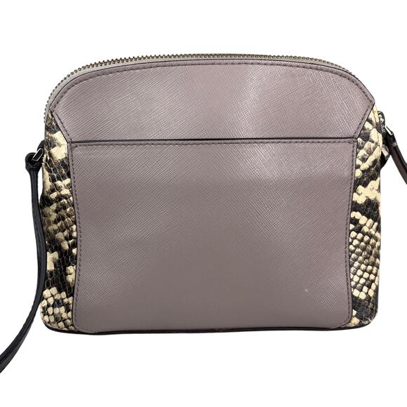 Kate Spade NY Louise Python Embossed Taupe Crossbody Purse - Picture 2 of 16